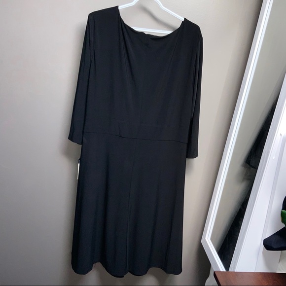 New with tag Chaps Women's  V-Neck Faux Wrap Dress - Picture 4 of 6